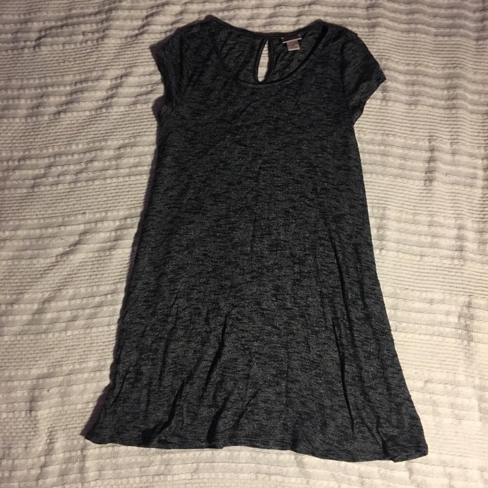 Black and charcoal grey dress